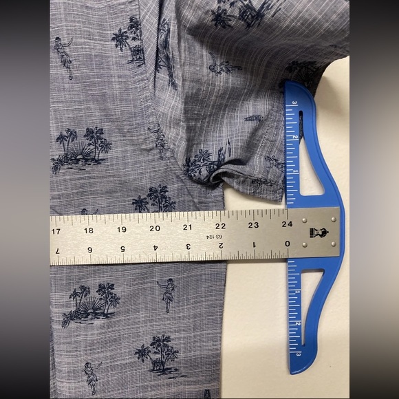 Flag & Anthem Mens Hawaii Shirt Button Up Adult Medium Navy Blue Lightweight NWT - Picture 10 of 13